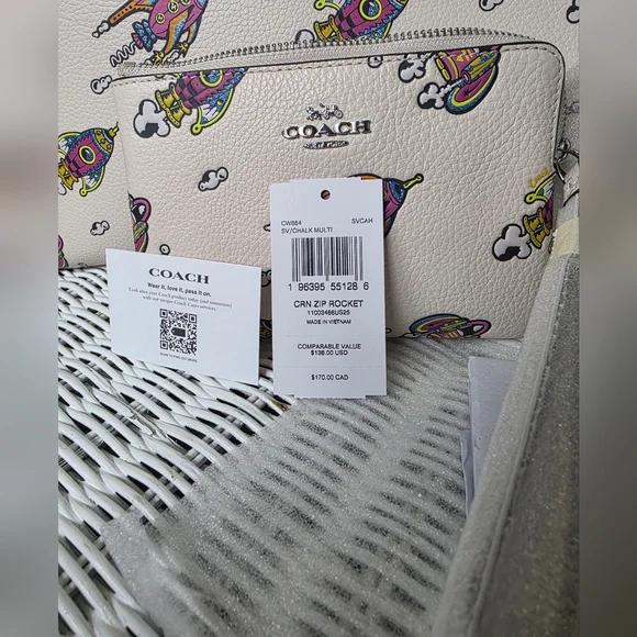 Coach Outlet Cream City Rocket Tote Bag with NIB Matching Rocket Zip Wristlet - Picture 5 of 16